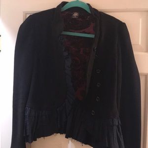 Free people stretch military jacket cropped